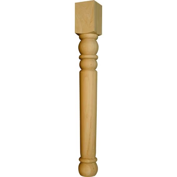 35 1/2 x 4 Husky Arlington Island Leg in Alder, Osborne Wood Products, Mfr#: 1791A